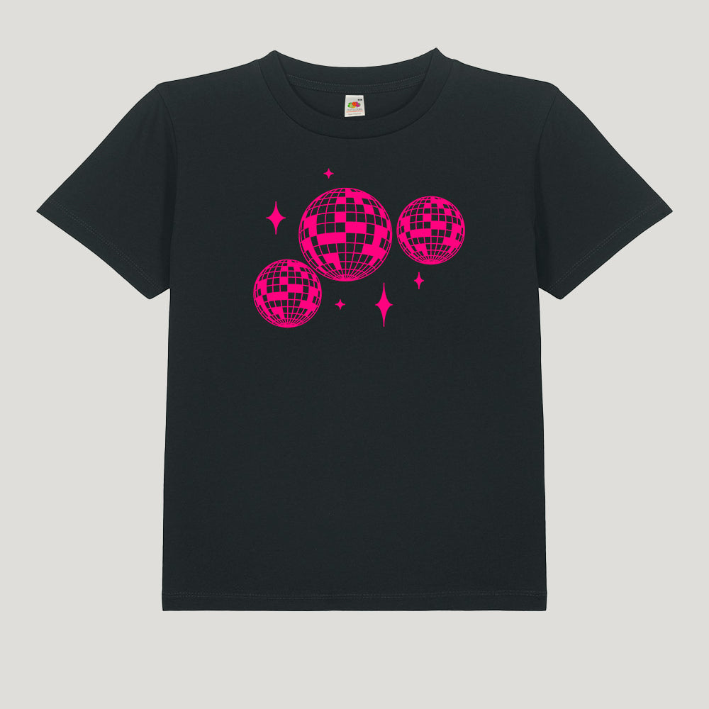 LOOZE Baby Tee - Pink Disco Balls