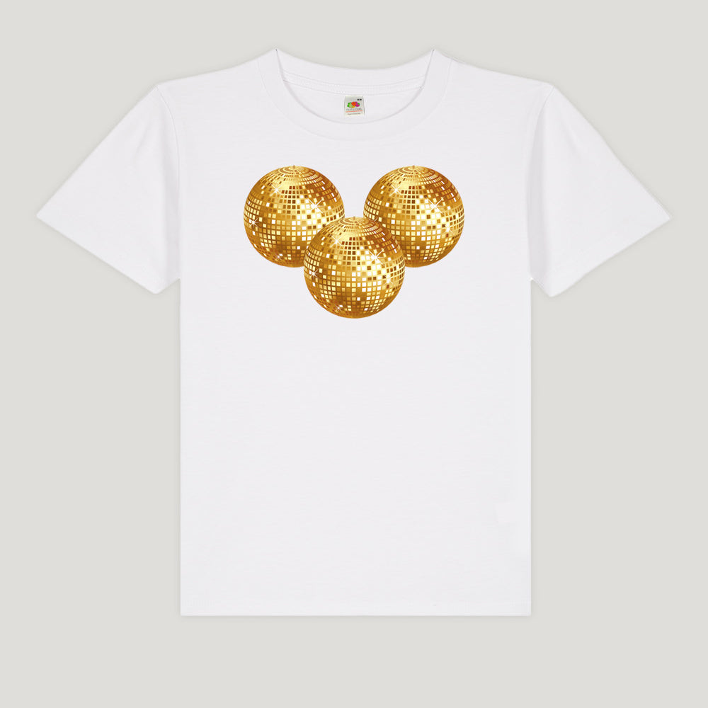 LOOZE Baby Tee - Disco Ball Gold