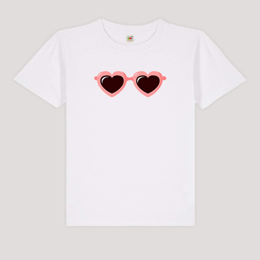 LOOZE Baby Tee - Heart Sunglasses